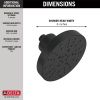 DELTA Universal Showering Components H2Okinetic 5-Setting Shower Head — Matte Black