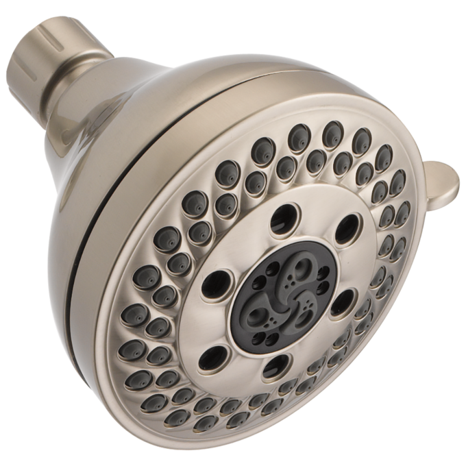DELTA Universal Showering Components H2Okinetic 5-Setting Shower Head — Spotshield Brushed Nickel