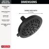 DELTA Universal Showering Components 5-Setting Shower Head — Matte Black