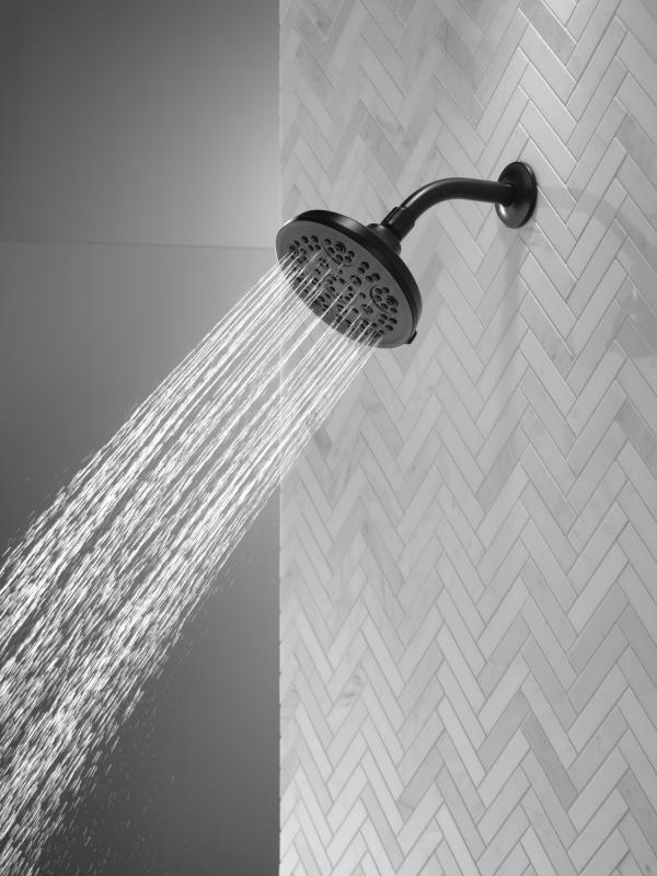 DELTA Universal Showering Components 5-Setting Shower Head — Matte Black