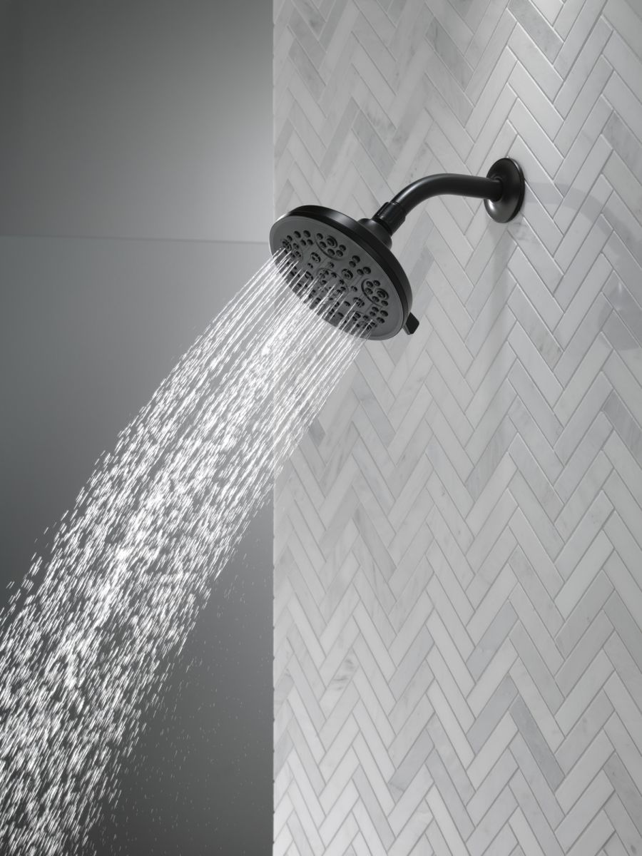 DELTA Universal Showering Components 5-Setting Shower Head — Matte Black