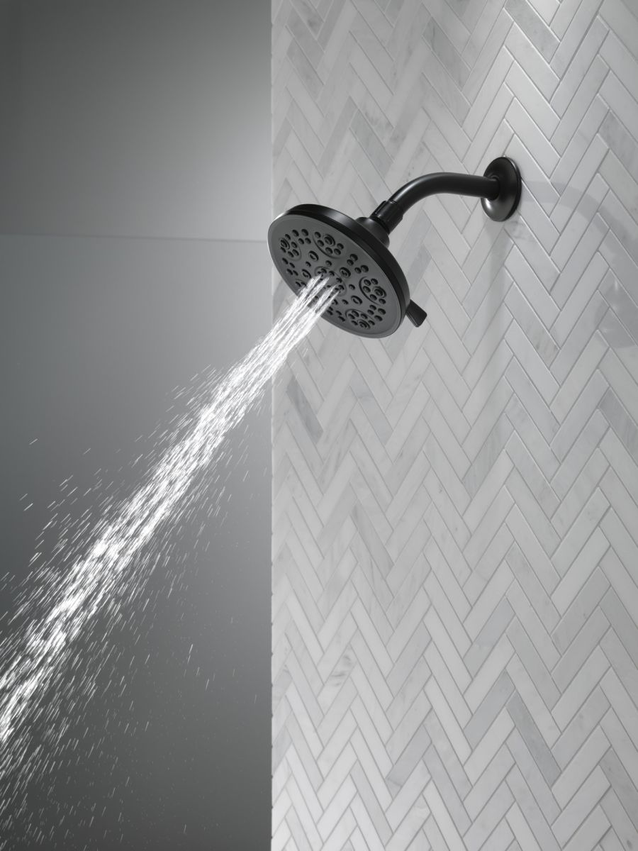 DELTA Universal Showering Components 5-Setting Shower Head — Matte Black
