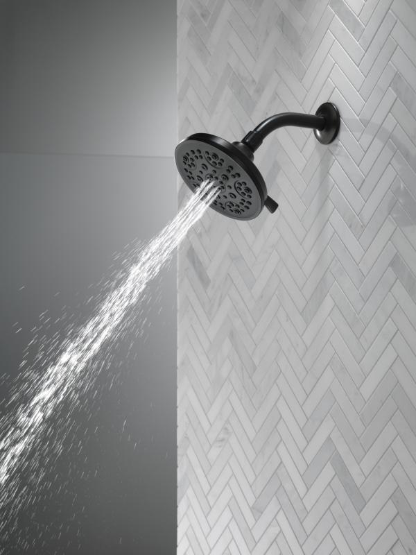 DELTA Universal Showering Components 5-Setting Shower Head — Matte Black