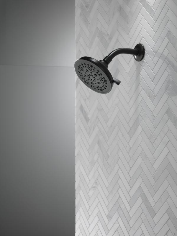 DELTA Universal Showering Components 5-Setting Shower Head — Matte Black