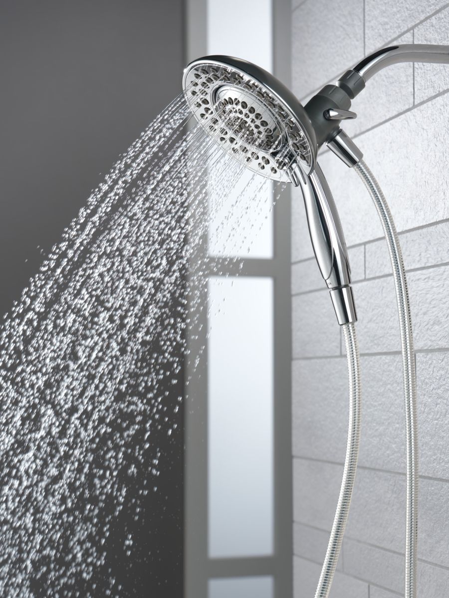 DELTA Universal Showering Components In2ition 5-Setting Two-in-One Shower — Chrome