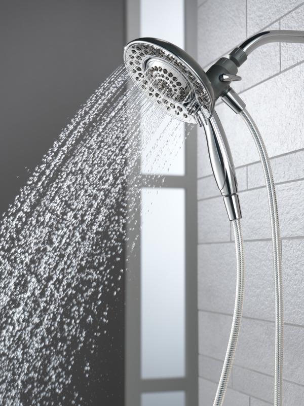 DELTA Universal Showering Components In2ition 5-Setting Two-in-One Shower — Chrome