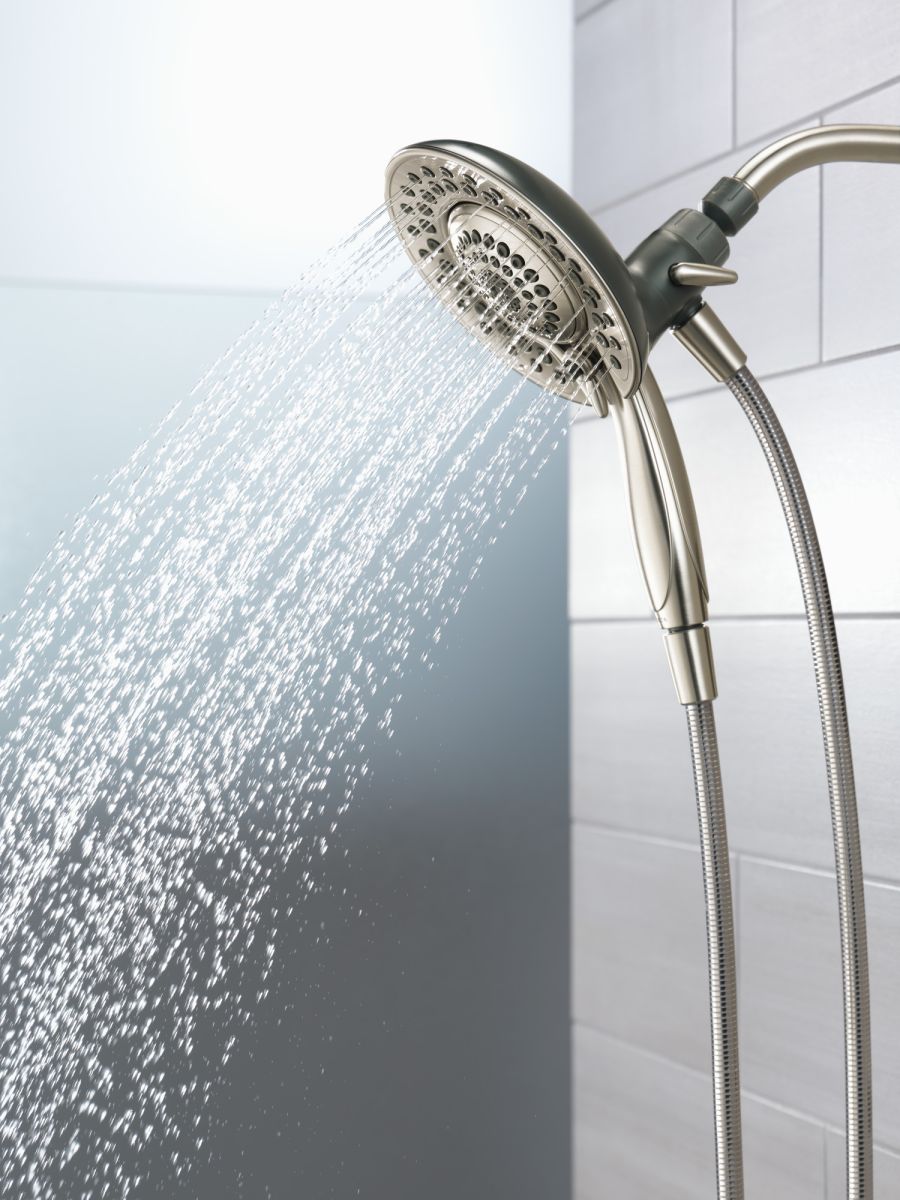 DELTA Universal Showering Components In2ition 5-Setting Two-in-One Shower — Spotshield Brushed Nickel