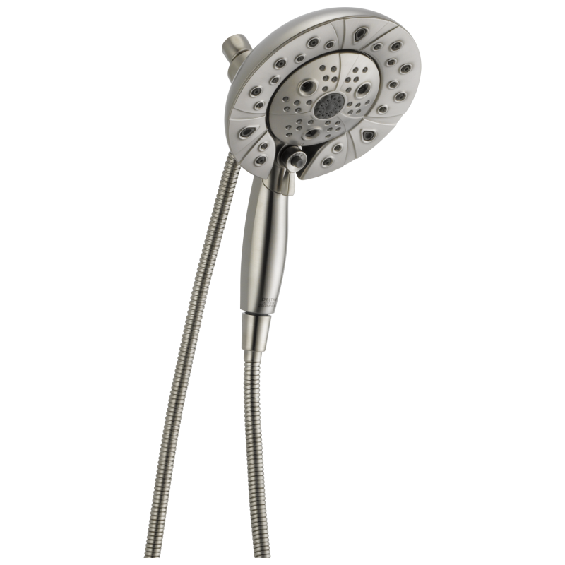 DELTA Universal Showering Components 5 Setting H2Okinetic In2ition w/ MagnaTite — Spotshield Brushed Nickel