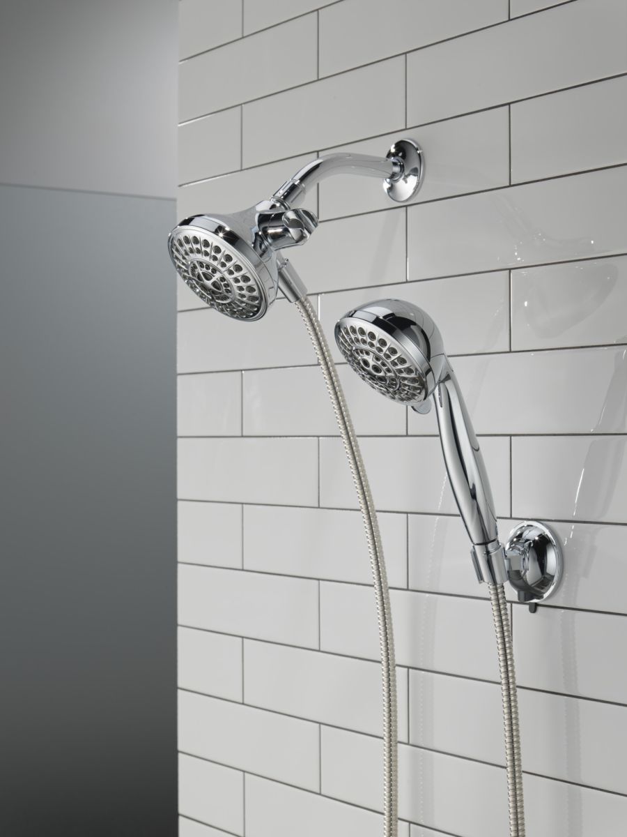 DELTA Universal Showering Components 5 Function Combo Pack Shower — Chrome