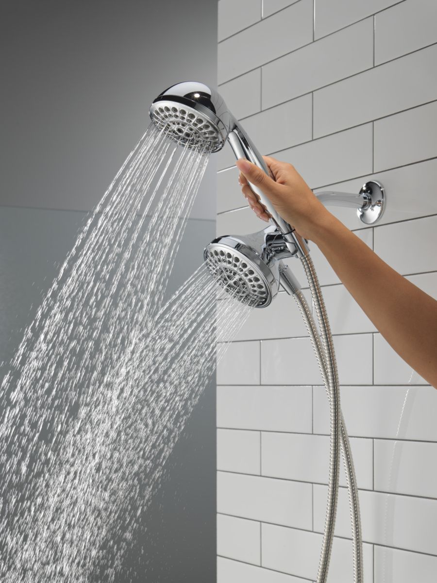 DELTA Universal Showering Components 5 Function Combo Pack Shower — Chrome