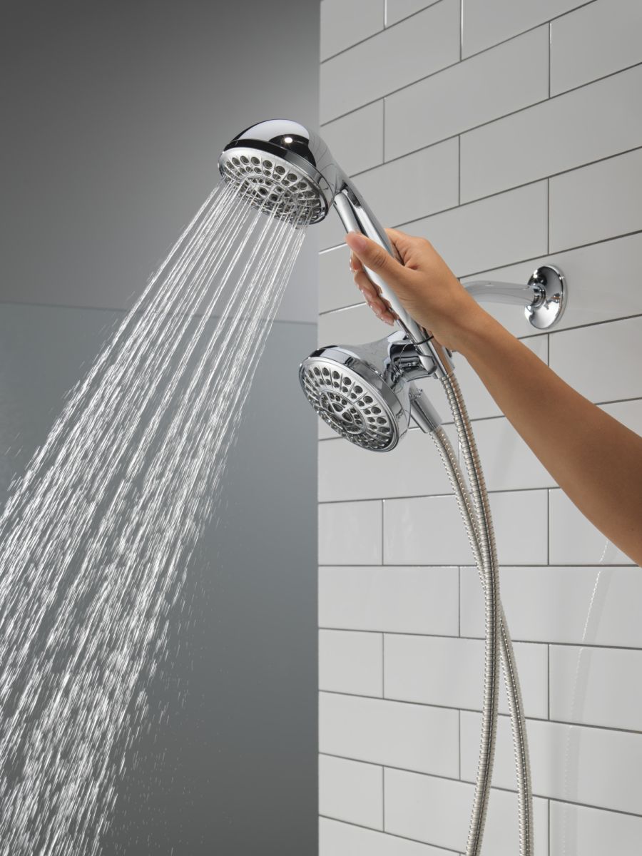 DELTA Universal Showering Components 5 Function Combo Pack Shower — Chrome