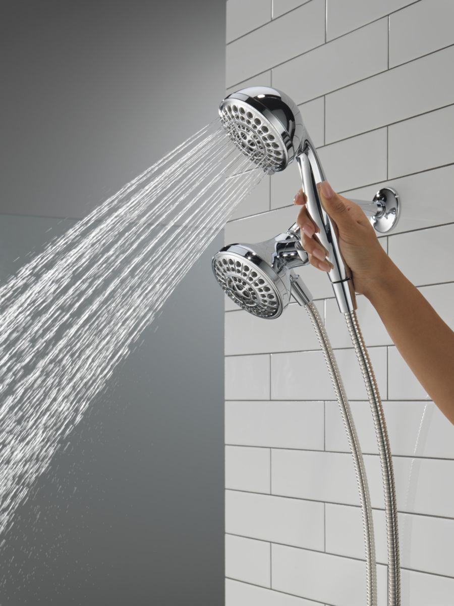 DELTA Universal Showering Components 5 Function Combo Pack Shower — Chrome