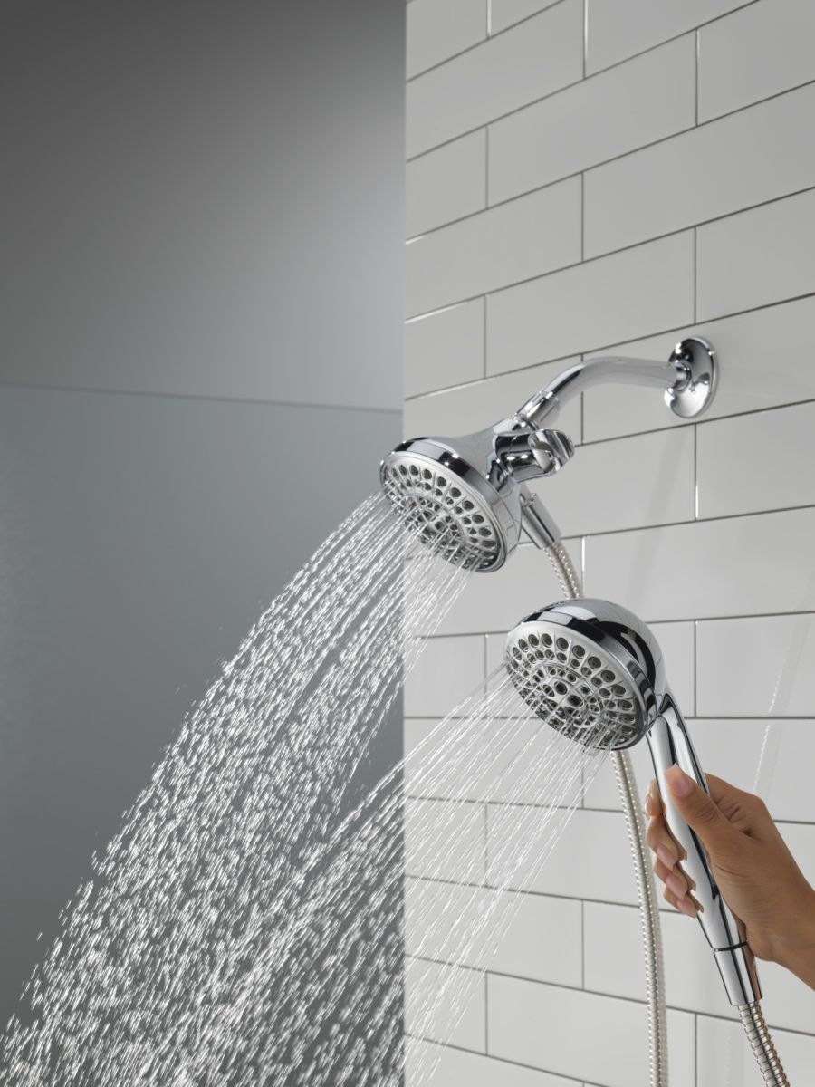 DELTA Universal Showering Components 5 Function Combo Pack Shower — Chrome
