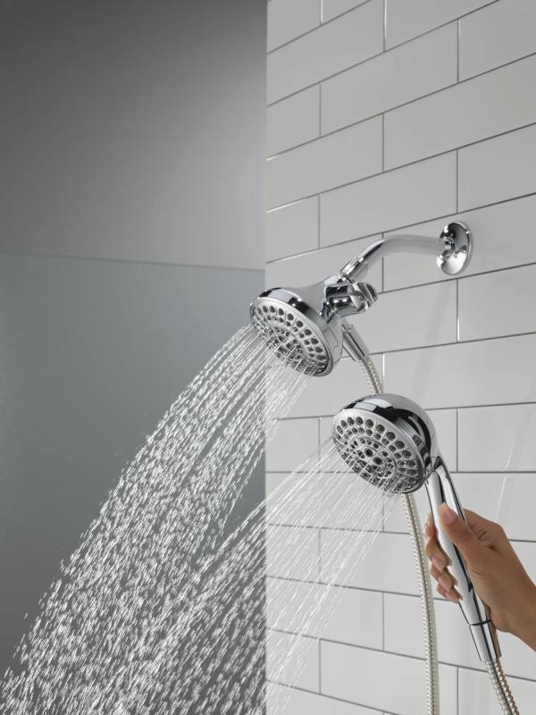 DELTA Universal Showering Components 5 Function Combo Pack Shower — Chrome