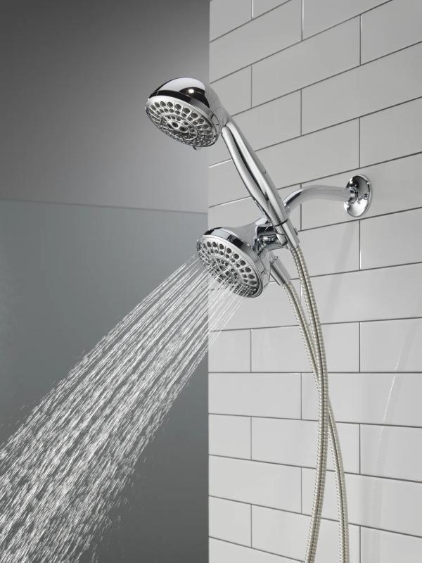 DELTA Universal Showering Components 5 Function Combo Pack Shower — Chrome