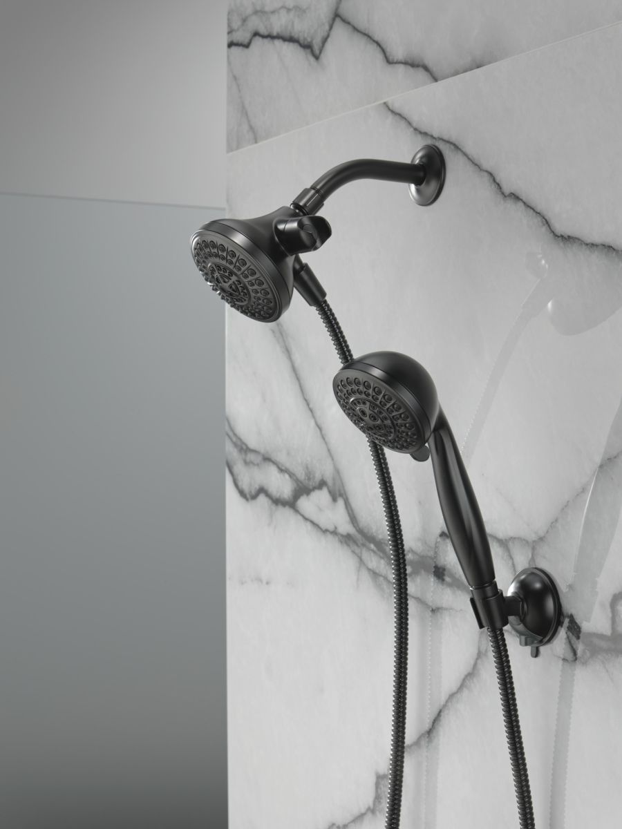 DELTA Universal Showering Components 5 Function Combo Pack Shower — Matte Black