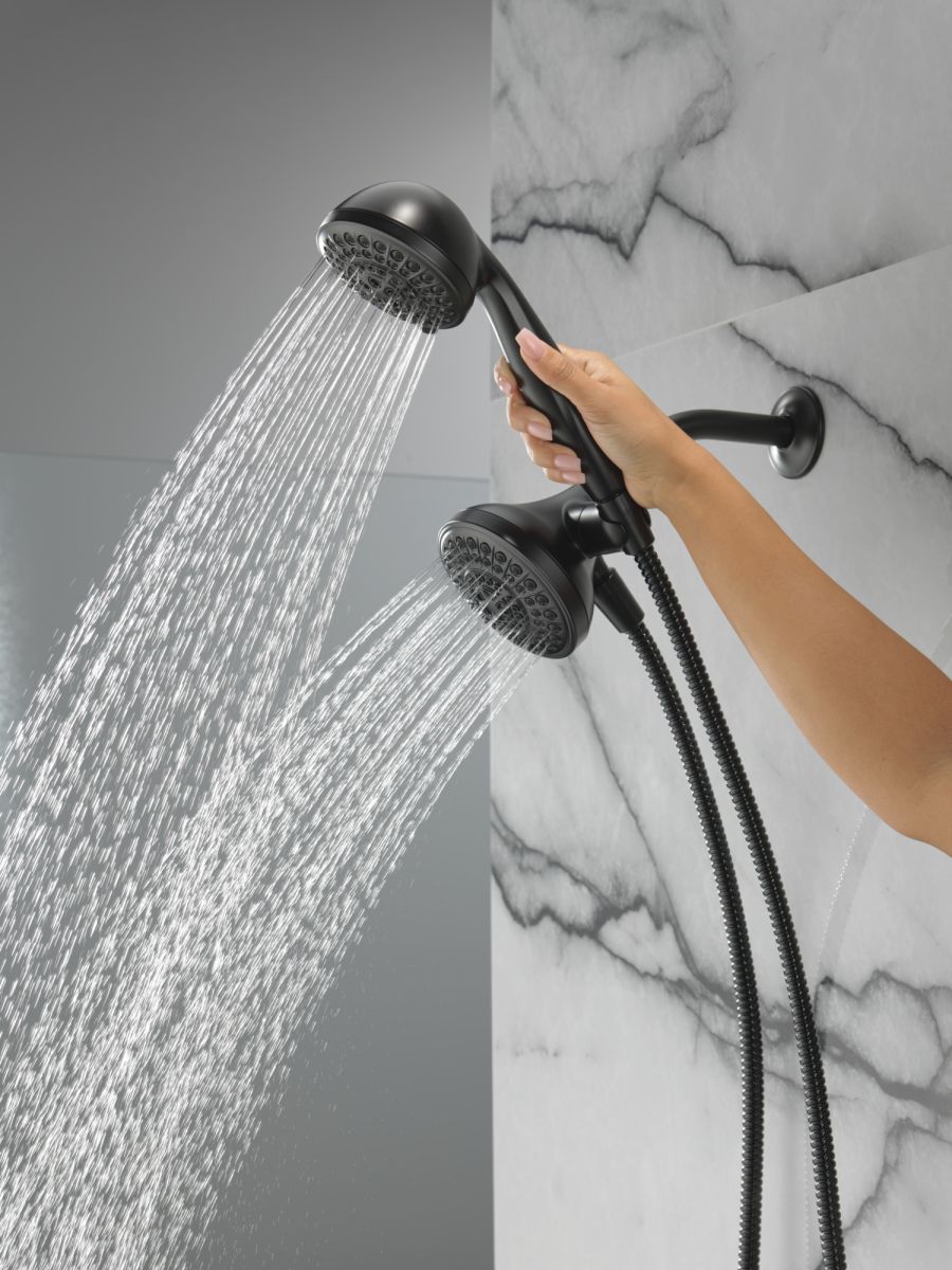 DELTA Universal Showering Components 5 Function Combo Pack Shower — Matte Black