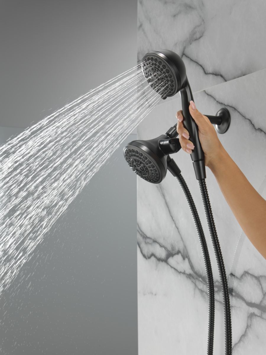 DELTA Universal Showering Components 5 Function Combo Pack Shower — Matte Black
