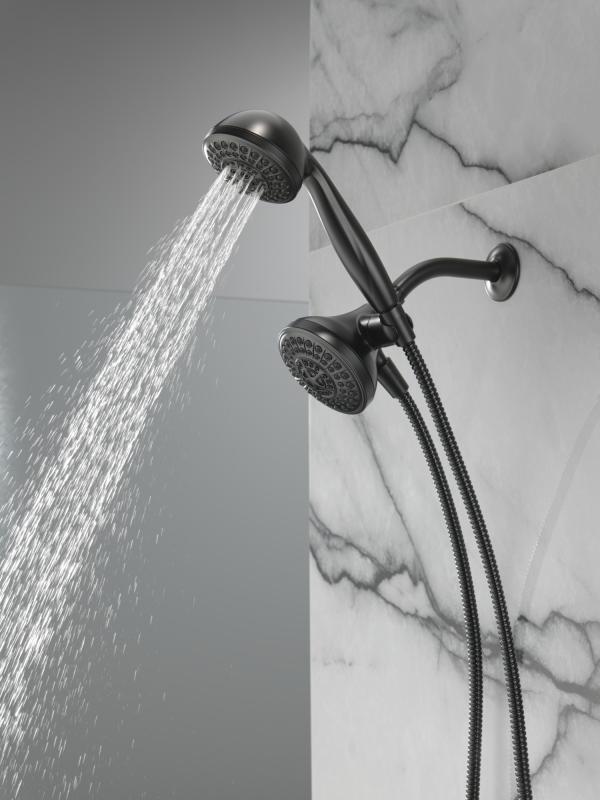 DELTA Universal Showering Components 5 Function Combo Pack Shower — Matte Black