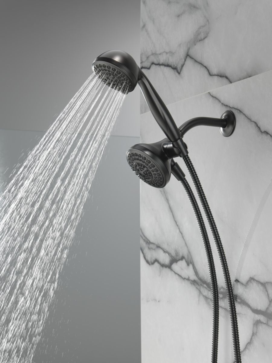 DELTA Universal Showering Components 5 Function Combo Pack Shower — Matte Black