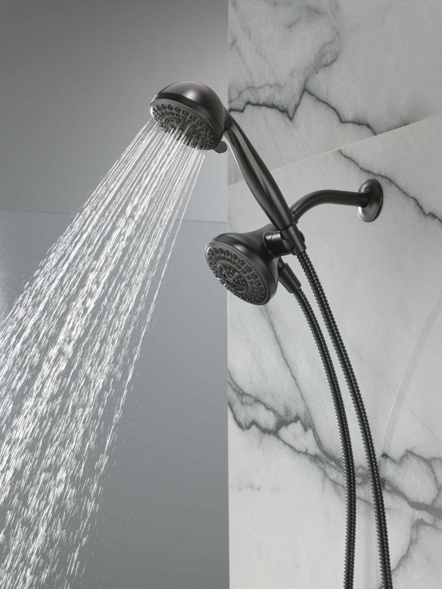 DELTA Universal Showering Components 5 Function Combo Pack Shower — Matte Black