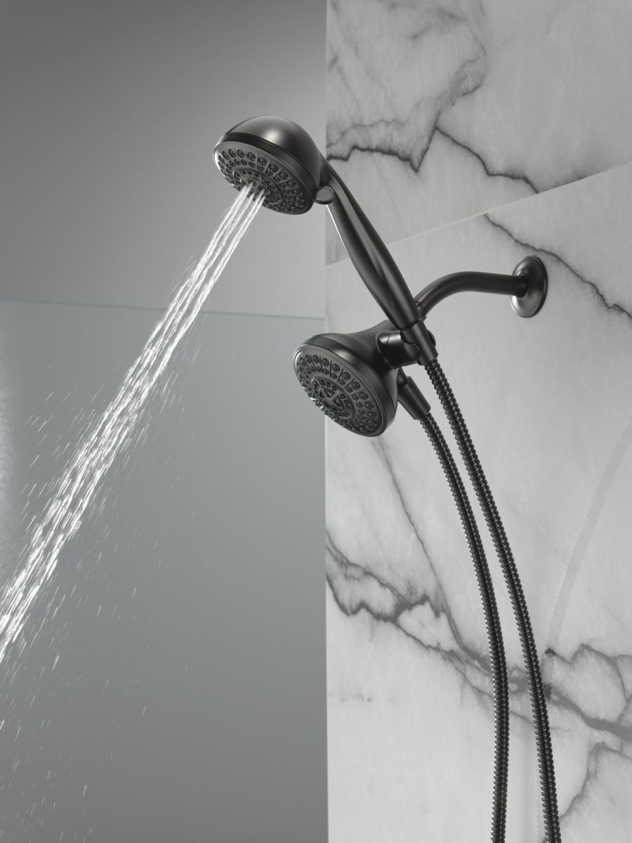 DELTA Universal Showering Components 5 Function Combo Pack Shower — Matte Black