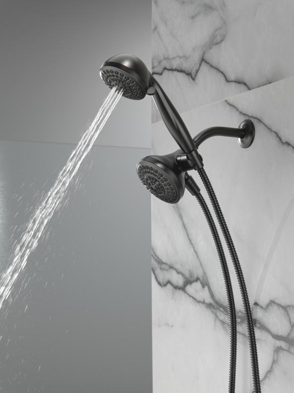 DELTA Universal Showering Components 5 Function Combo Pack Shower — Matte Black