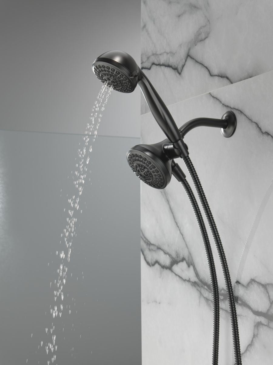 DELTA Universal Showering Components 5 Function Combo Pack Shower — Matte Black