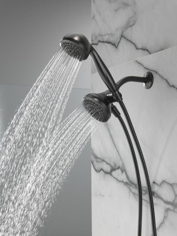 DELTA Universal Showering Components 5 Function Combo Pack Shower — Matte Black