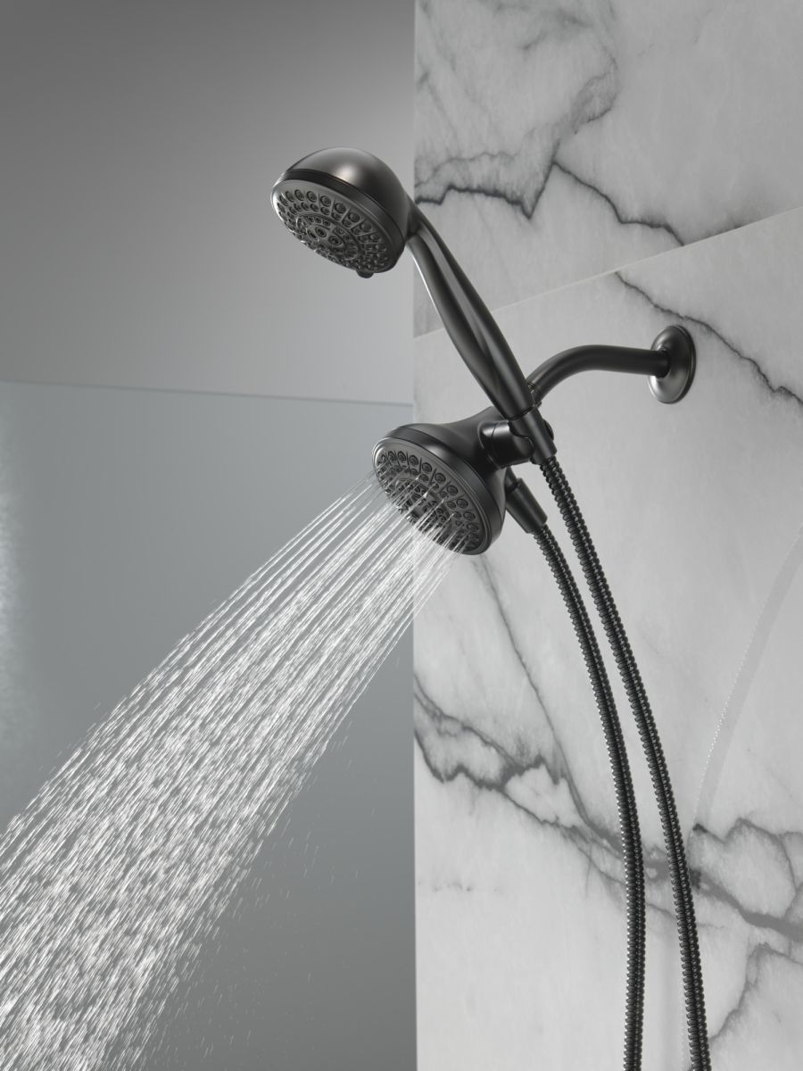 DELTA Universal Showering Components 5 Function Combo Pack Shower — Matte Black
