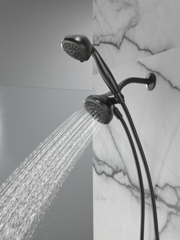 DELTA Universal Showering Components 5 Function Combo Pack Shower — Matte Black