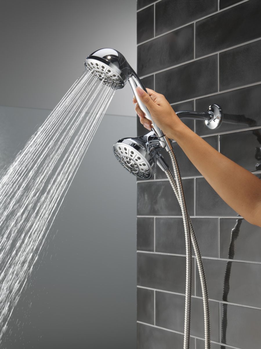 DELTA Universal Showering Components 5-Setting Combo Pack with Anywhere Mount — Chrome