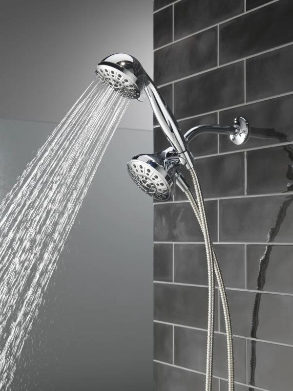 DELTA Universal Showering Components 5-Setting Combo Pack with Anywhere Mount — Chrome