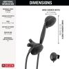 DELTA Universal Showering Components 5 function Combo Pack with Anywhere Mount — Matte Black