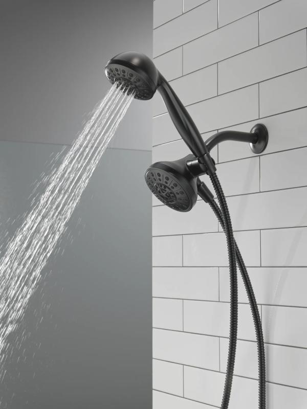 DELTA Universal Showering Components 5 function Combo Pack with Anywhere Mount — Matte Black