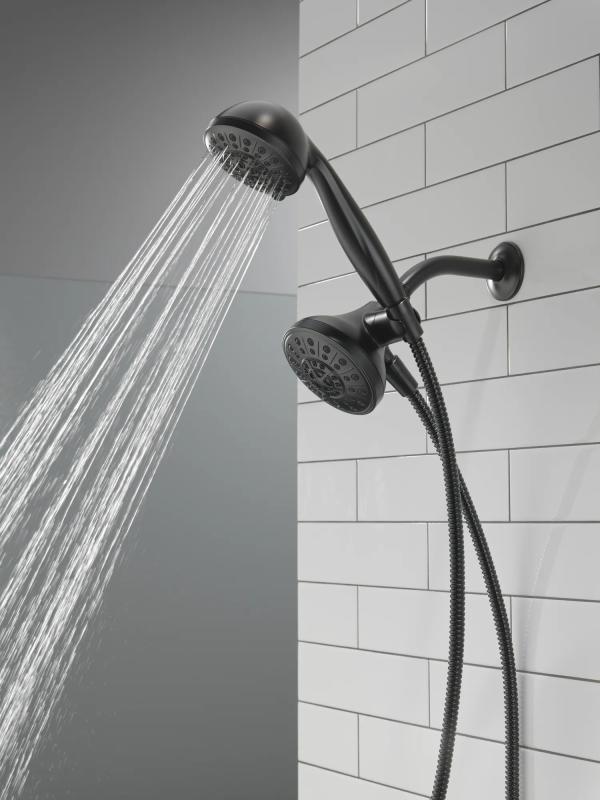 DELTA Universal Showering Components 5 function Combo Pack with Anywhere Mount — Matte Black