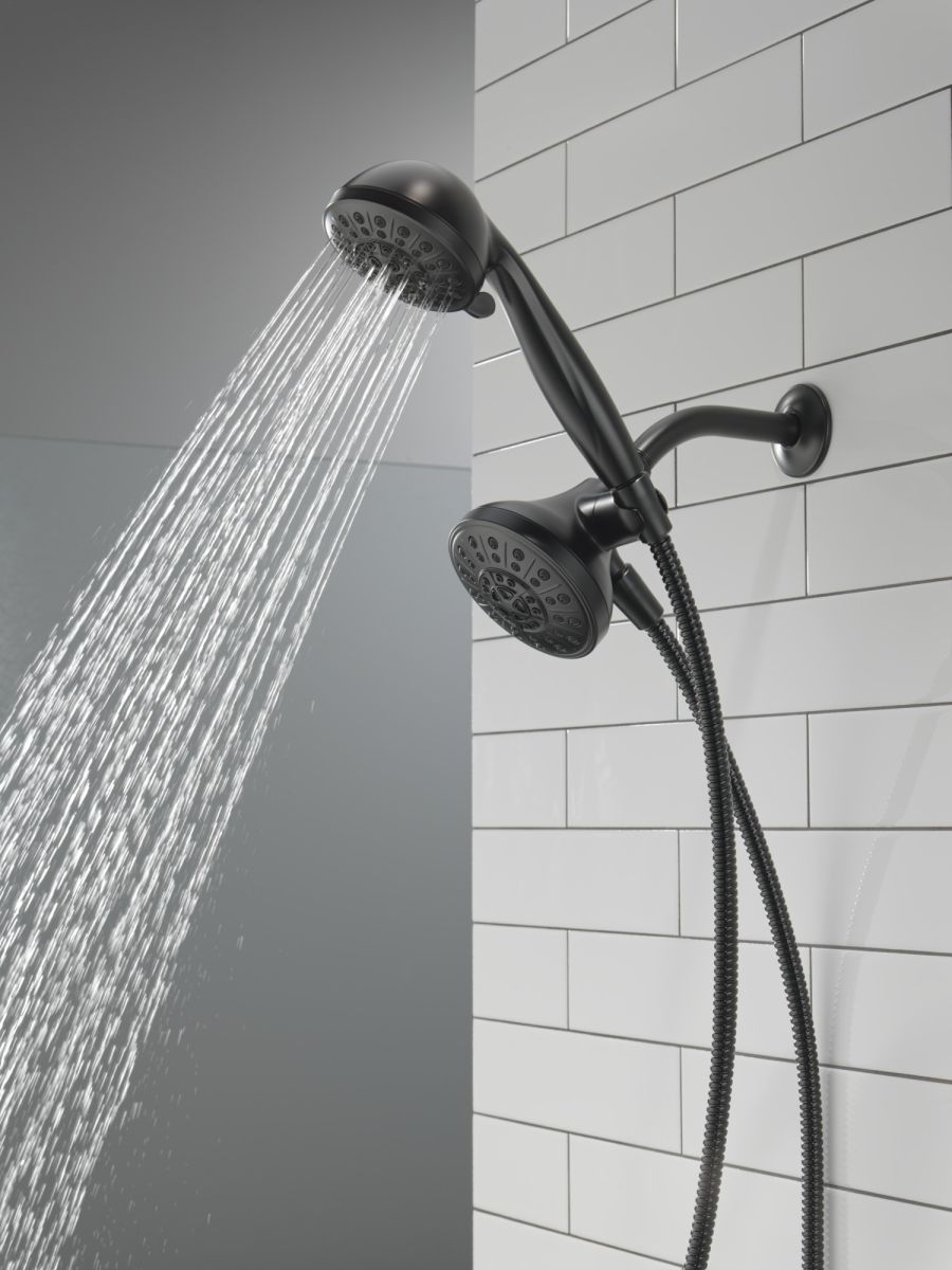 DELTA Universal Showering Components 5 function Combo Pack with Anywhere Mount — Matte Black