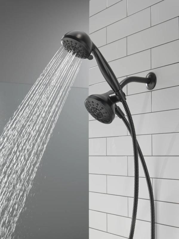 DELTA Universal Showering Components 5 function Combo Pack with Anywhere Mount — Matte Black