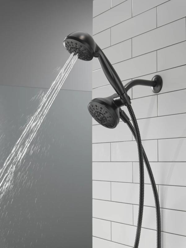 DELTA Universal Showering Components 5 function Combo Pack with Anywhere Mount — Matte Black