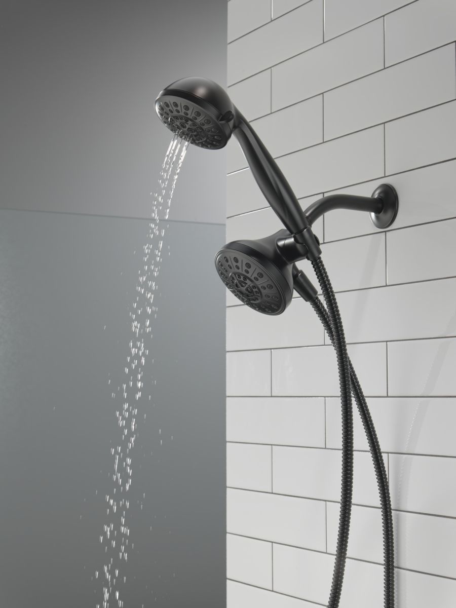 DELTA Universal Showering Components 5 function Combo Pack with Anywhere Mount — Matte Black