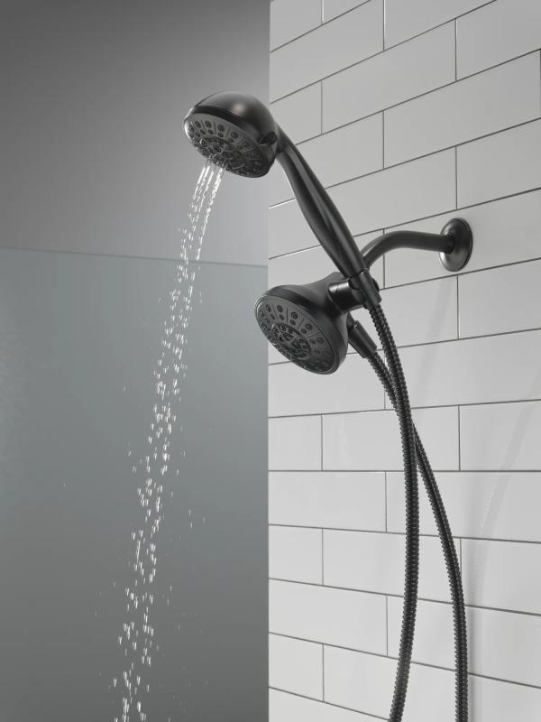 DELTA Universal Showering Components 5 function Combo Pack with Anywhere Mount — Matte Black
