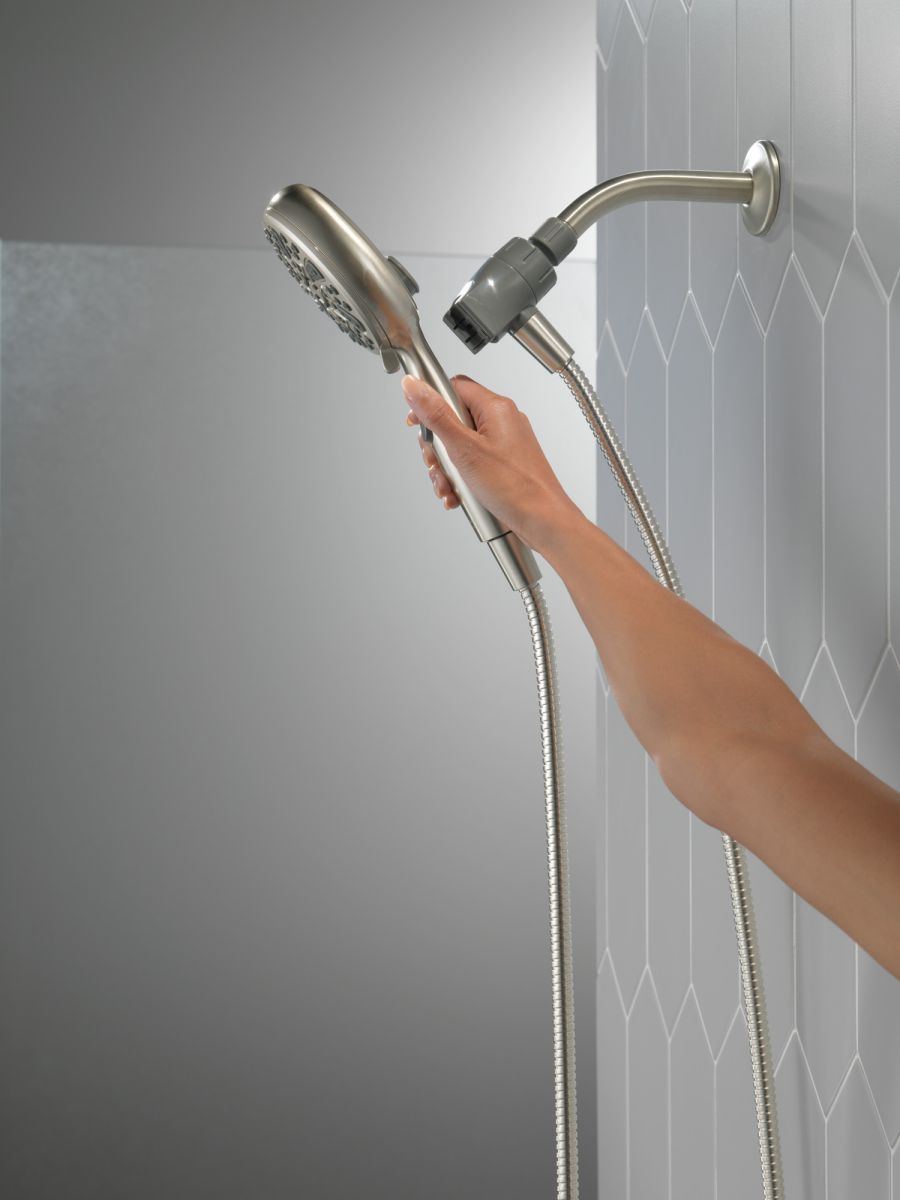 DELTA Universal Showering Components 6-Setting SureDock Magnetic Hand Shower — Satin Nickel