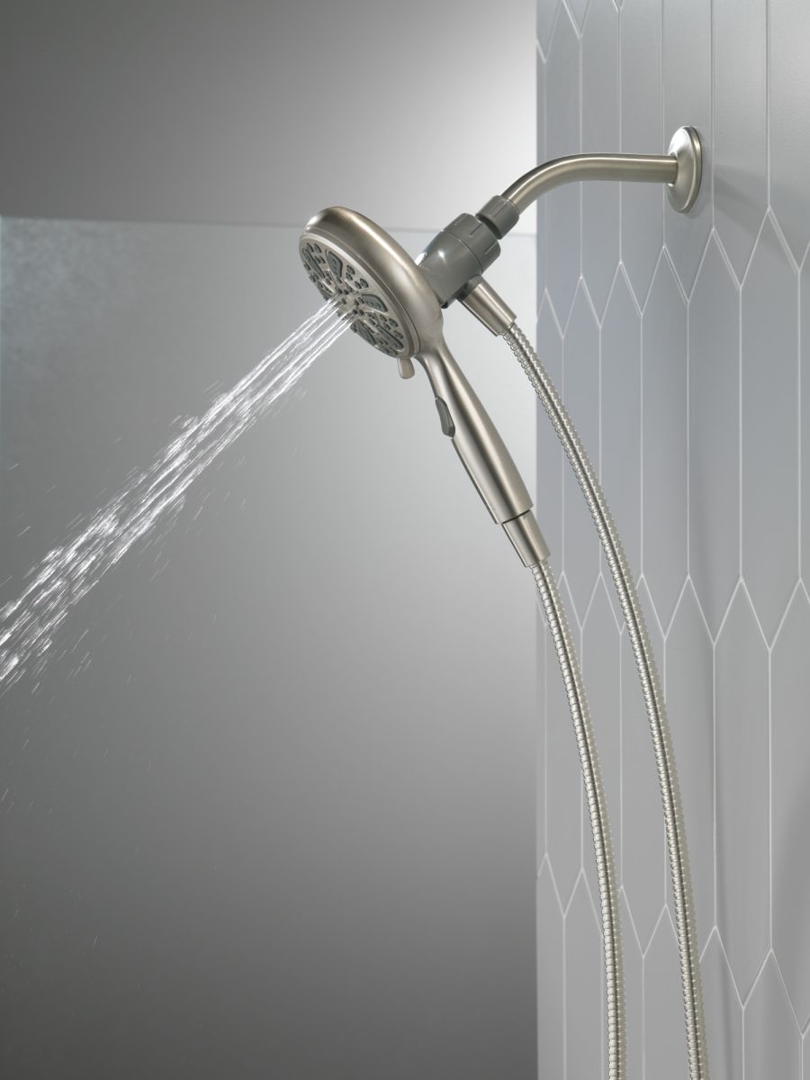 DELTA Universal Showering Components 6-Setting SureDock Magnetic Hand Shower — Satin Nickel