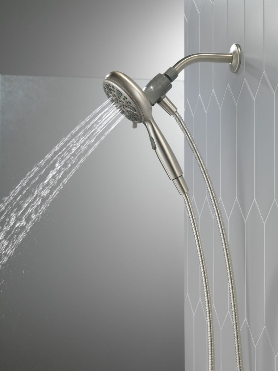 DELTA Universal Showering Components 6-Setting SureDock Magnetic Hand Shower — Satin Nickel