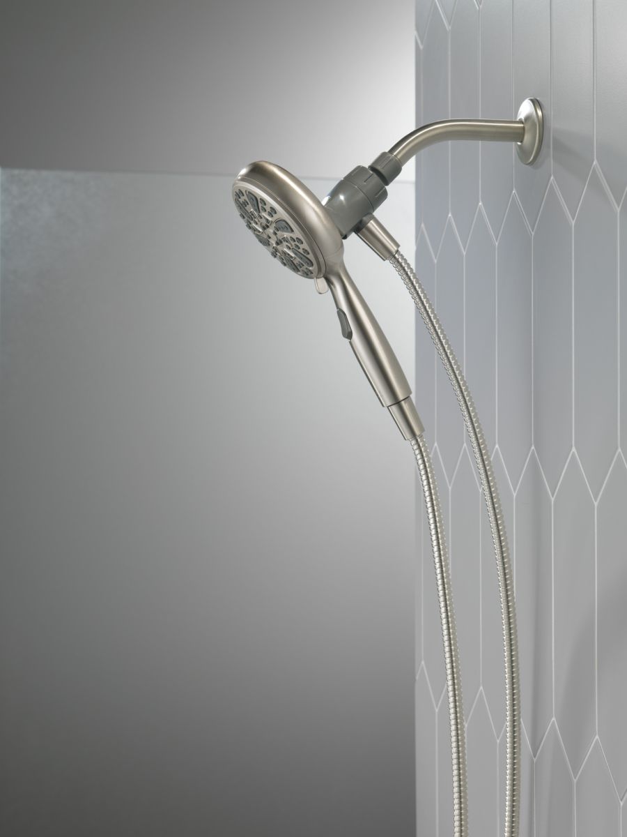 DELTA Universal Showering Components 6-Setting SureDock Magnetic Hand Shower — Satin Nickel