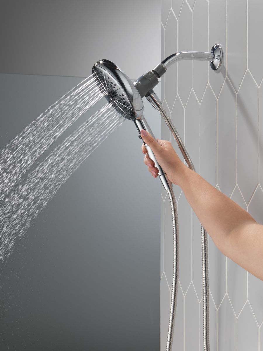 DELTA Universal Showering Components 6-Setting SureDock Magnetic Hand Shower — Chrome