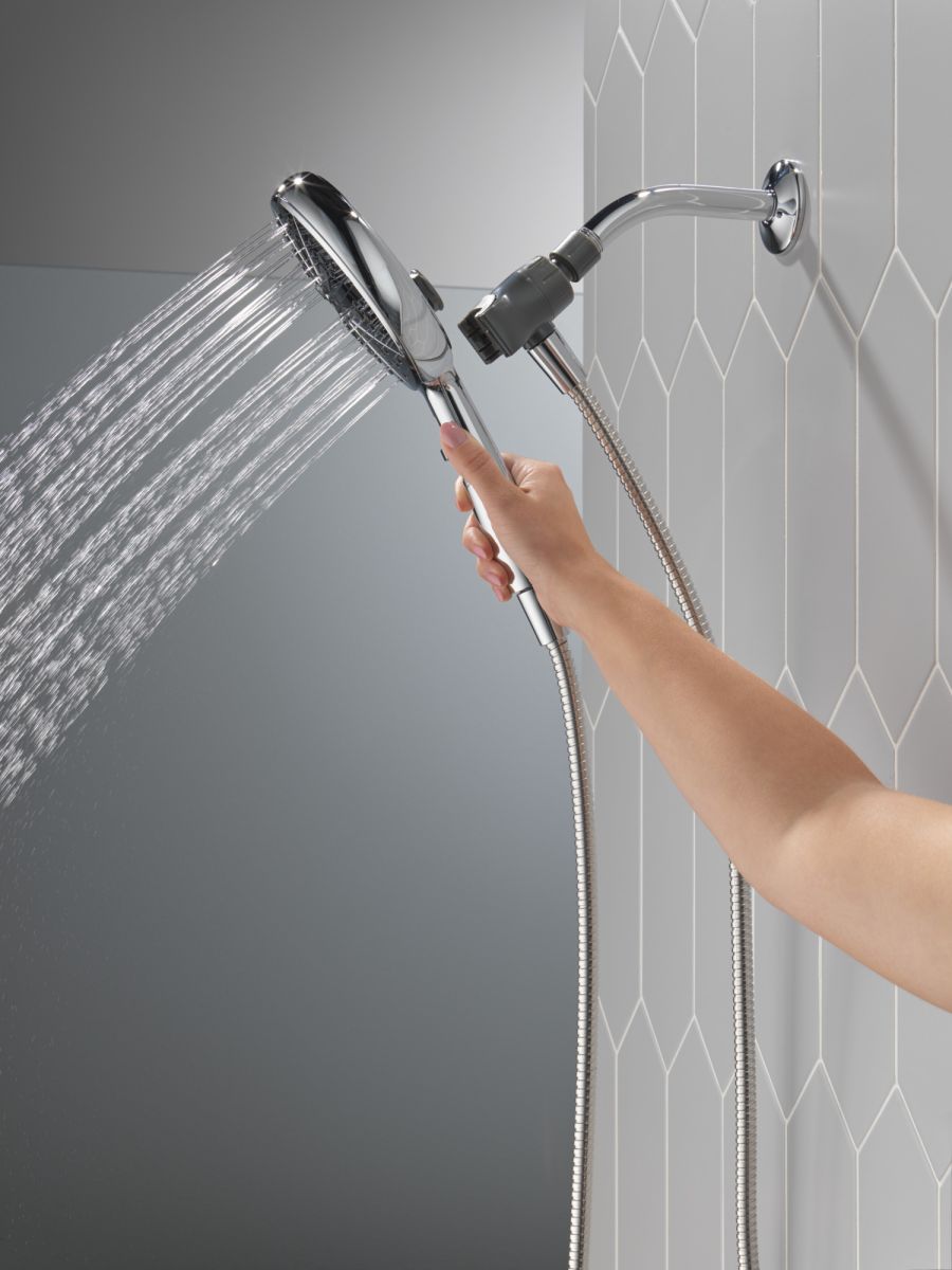 DELTA Universal Showering Components 6-Setting SureDock Magnetic Hand Shower — Chrome