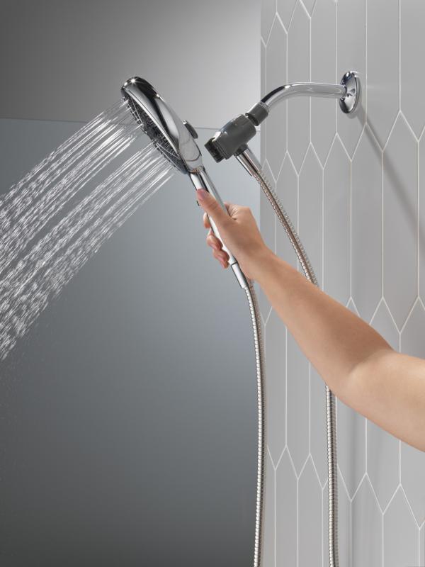 DELTA Universal Showering Components 6-Setting SureDock Magnetic Hand Shower — Chrome