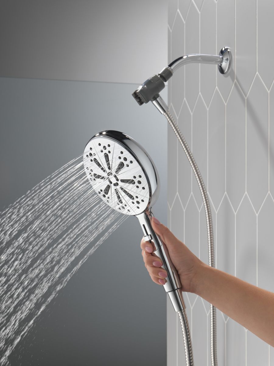 DELTA Universal Showering Components 6-Setting SureDock Magnetic Hand Shower — Chrome