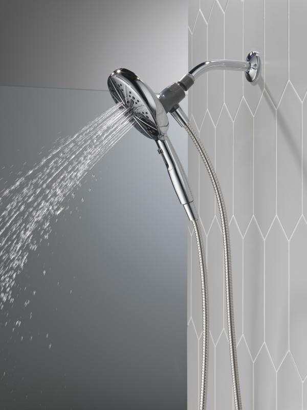 DELTA Universal Showering Components 6-Setting SureDock Magnetic Hand Shower — Chrome